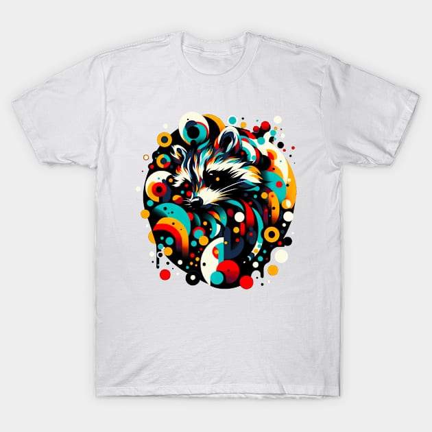 Raccoon Abstract Euphoria T-Shirt by Penguin-san